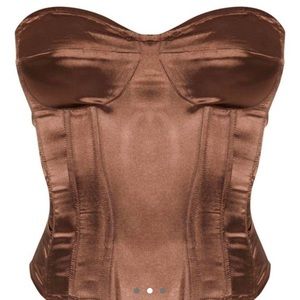 PRETTYLITTLETHING Chocolate Satin Corset